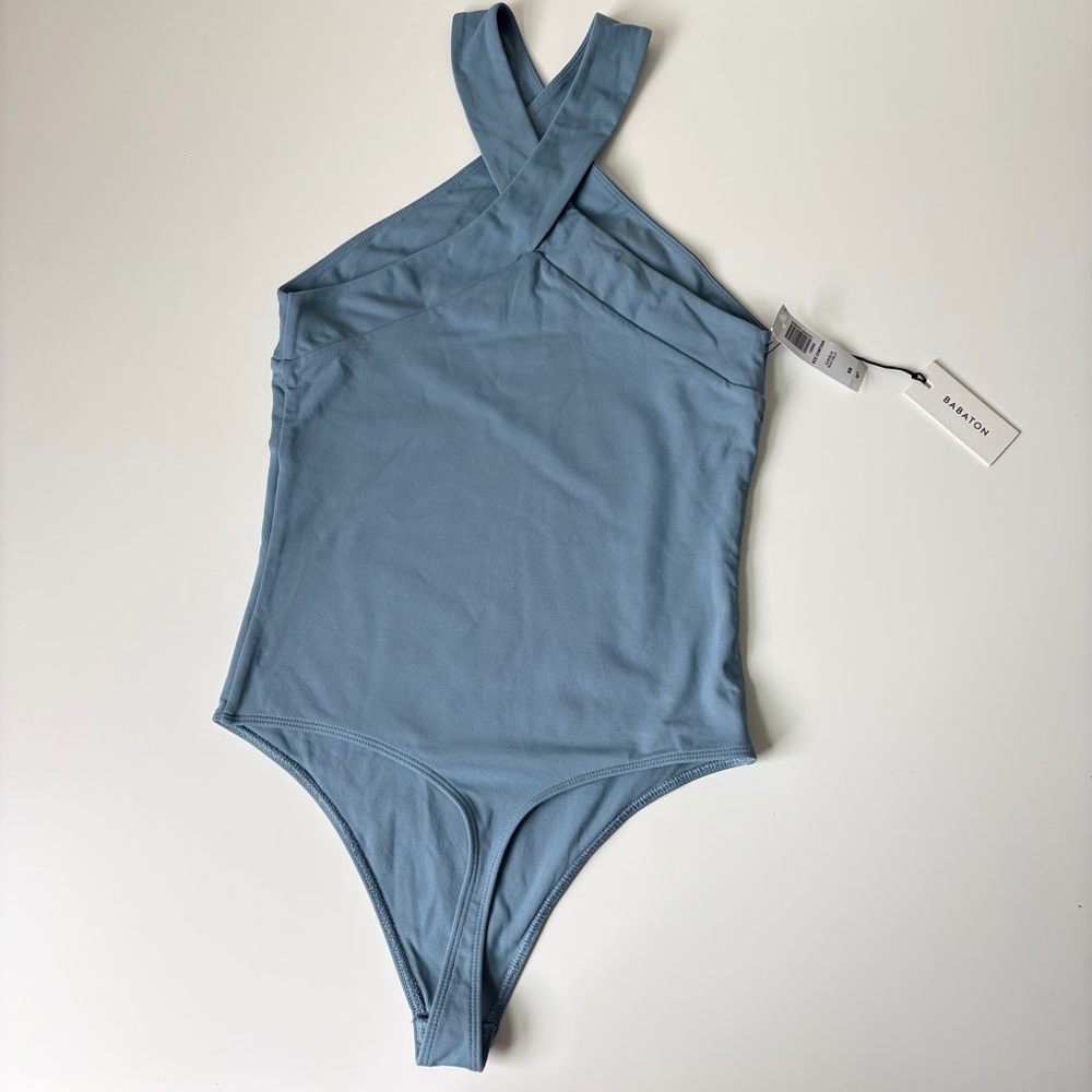 Babaton Dusty Blue Crossback Bodysuit - Picture 2 of 2